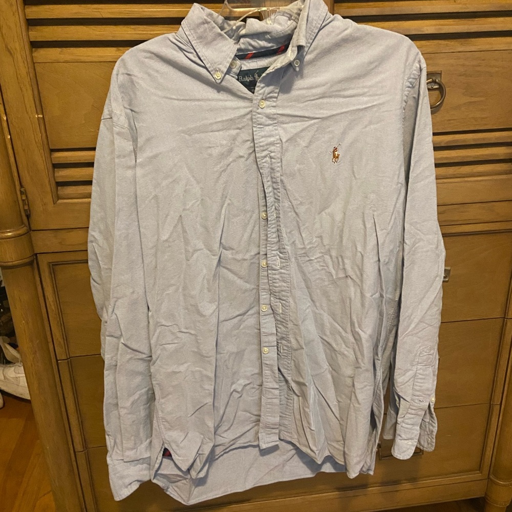 Blue button up